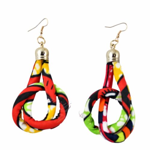 boucles d'oreilles gouttes wax africain