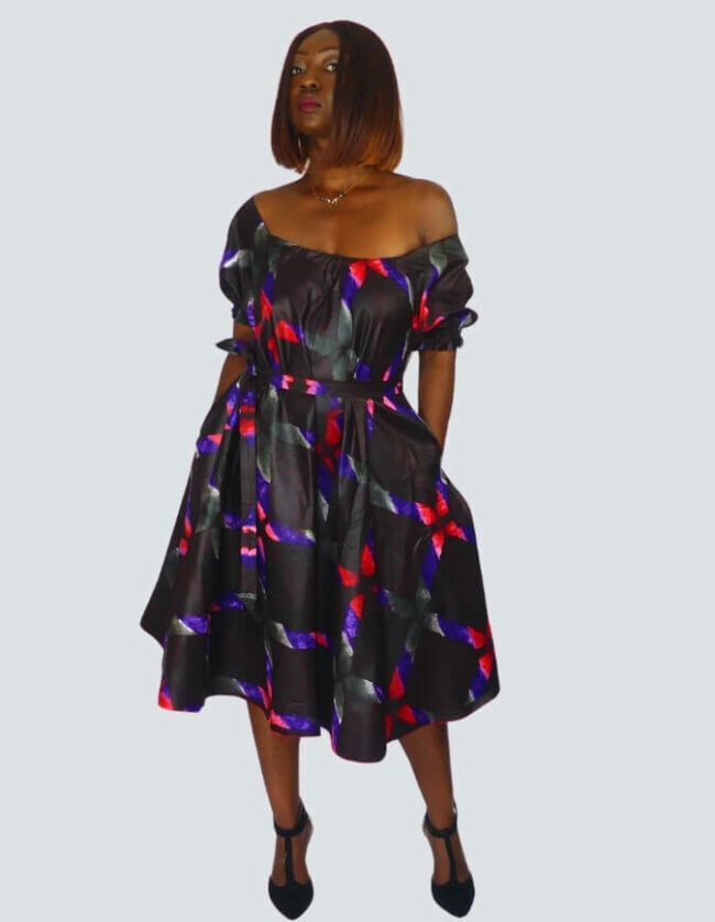 Robe été évasée bazin – Image 4