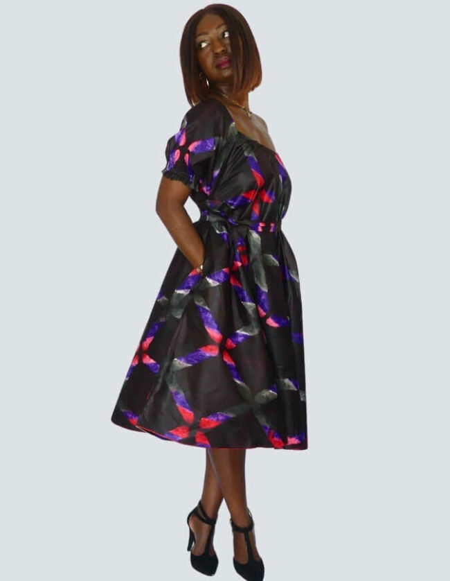 Robe été évasée bazin – Image 3