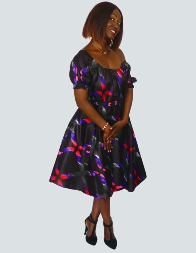 Robe été évasée bazin – Image 5