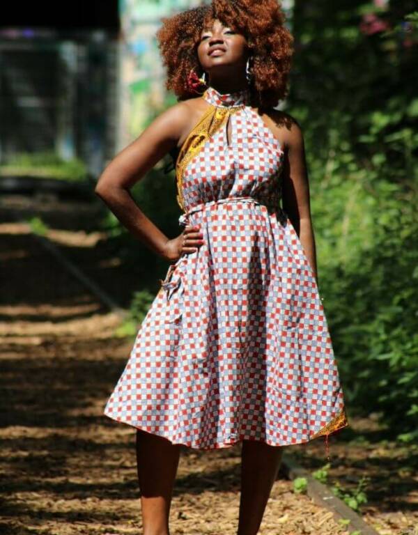 Robe été évasée violet robe évasée wax africain femme. robe courte été wax africain bohème chic femme, robe de bal, robe été, robe de cérémonie femme, robe longue fleurie