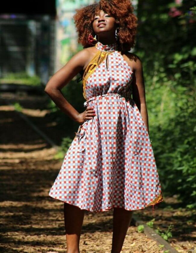 Robe été évasée violet robe évasée wax africain femme. robe courte été wax africain bohème chic femme, robe de bal, robe été, robe de cérémonie femme, robe longue fleurie