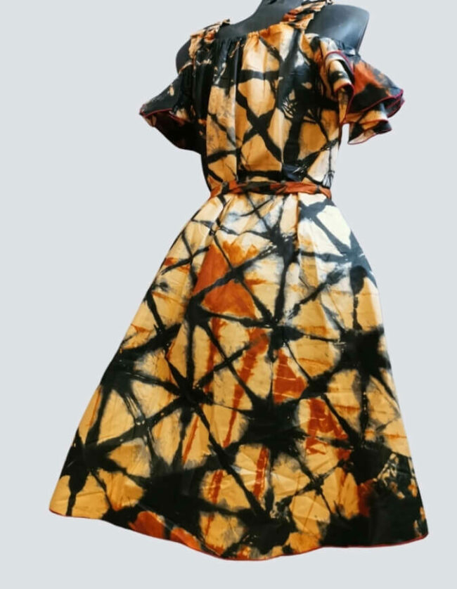 Robe été laurette bazin robe évasée wax africain femme. robe courte été wax africain bohème chic femme, robe de bal, robe été, robe de cérémonie femme, robe longue fleurie