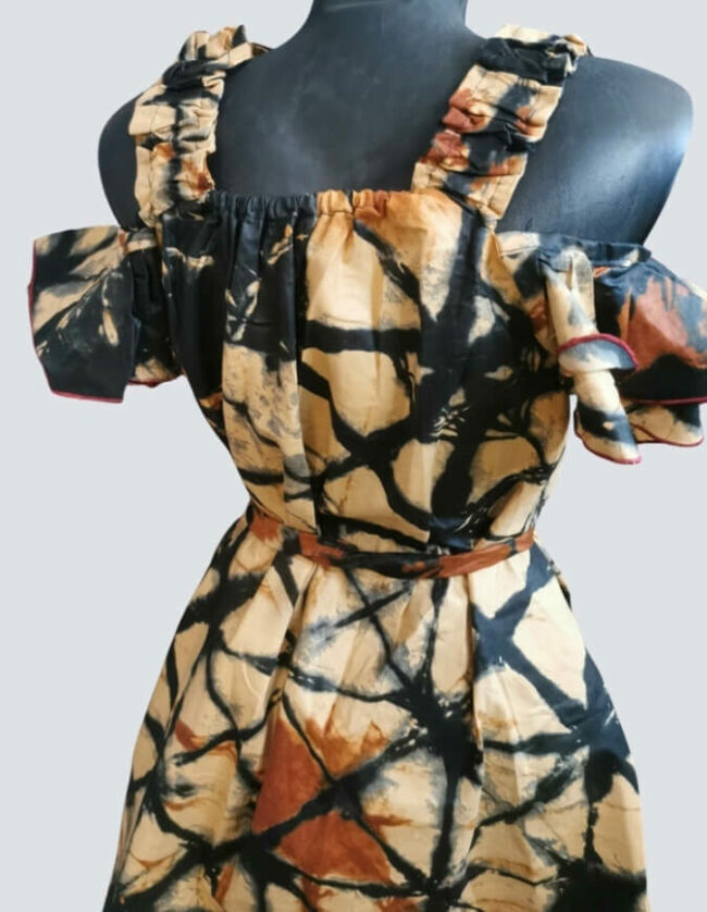 Robe été laurette bazin robe évasée wax africain femme. robe courte été wax africain bohème chic femme, robe de bal, robe été, robe de cérémonie femme, robe longue fleurie