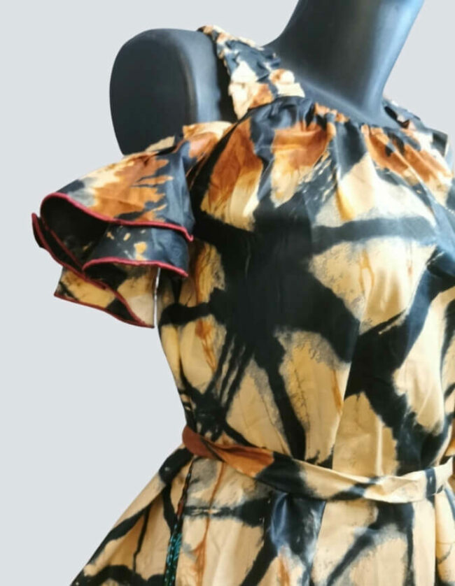 Robe été laurette bazin robe évasée wax africain femme. robe courte été wax africain bohème chic femme, robe de bal, robe été, robe de cérémonie femme, robe longue fleurie