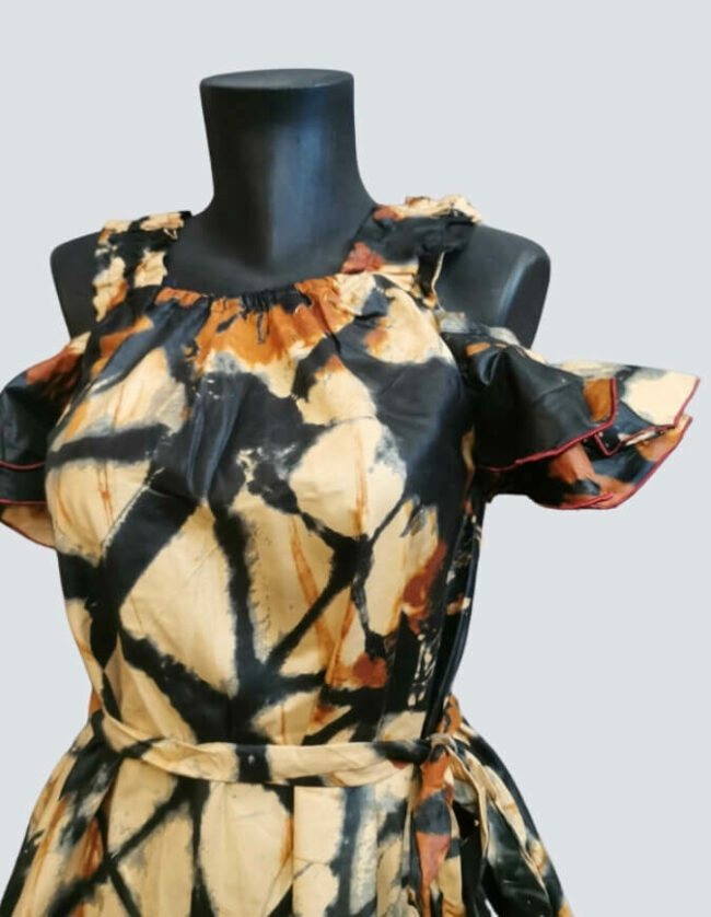 Robe été laurette bazin robe évasée wax africain femme. robe courte été wax africain bohème chic femme, robe de bal, robe été, robe de cérémonie femme, robe longue fleurie