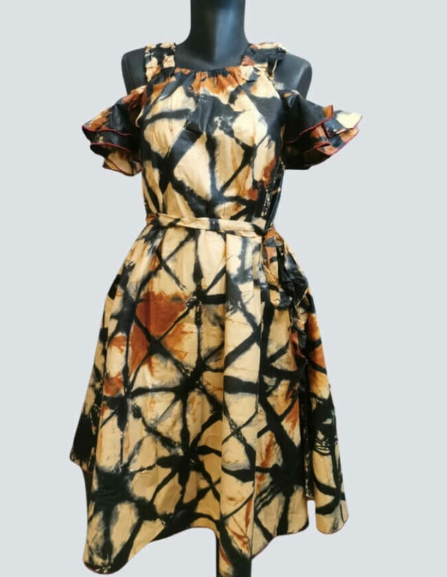 Robe été laurette bazin robe évasée wax africain femme. robe courte été wax africain bohème chic femme, robe de bal, robe été, robe de cérémonie femme, robe longue fleurie