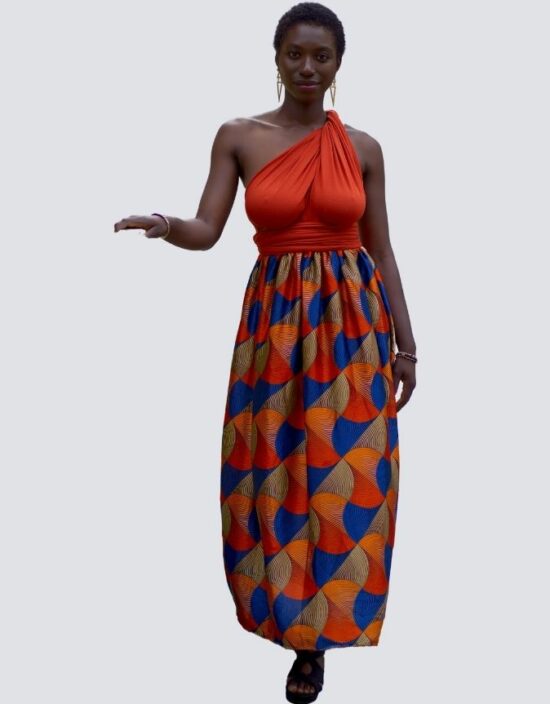 Robe BAMBARA soie orange