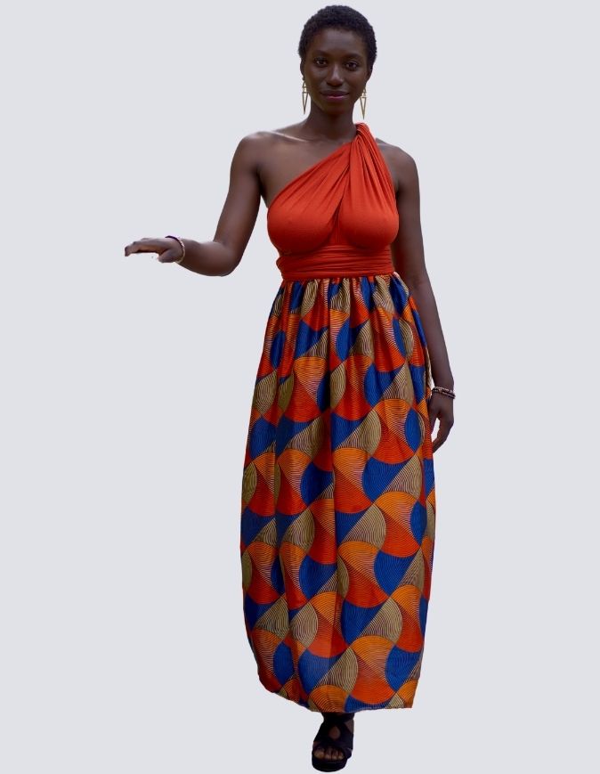 Robe BAMBARA soie orange
