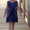 Robe fillette Tyna WAX bleue été en tissu africain coton