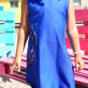 Robe fillette Tyna WAX bleue été en tissu africain coton
