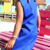 Robe fillette Tyna WAX bleue été en tissu africain coton