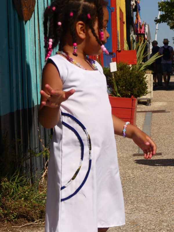 Robe fillette Tyna WAX été en tissu africain coton