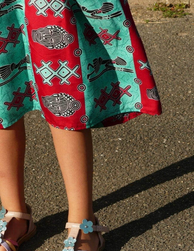Robe Fillette sophia wax africain coton