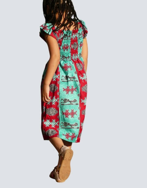 Robe Fillette sophia wax africain coton
