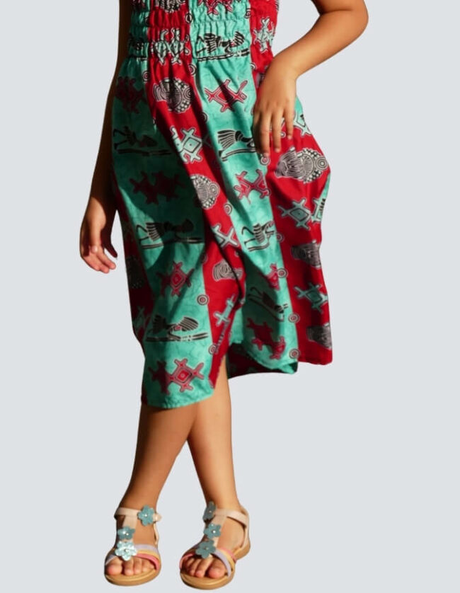 Robe Fillette sophia wax africain coton