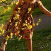 Robe Fillette lilie wax africain coton