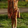 Robe Fillette lilie wax africain coton