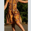 Robe Fillette lilie wax africain coton