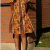 Robe Fillette lilie wax africain coton