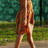 Robe Fillette lilie wax africain coton