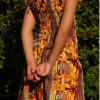 Robe Fillette lilie wax africain coton