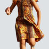 Robe Fillette lilie wax africain coton