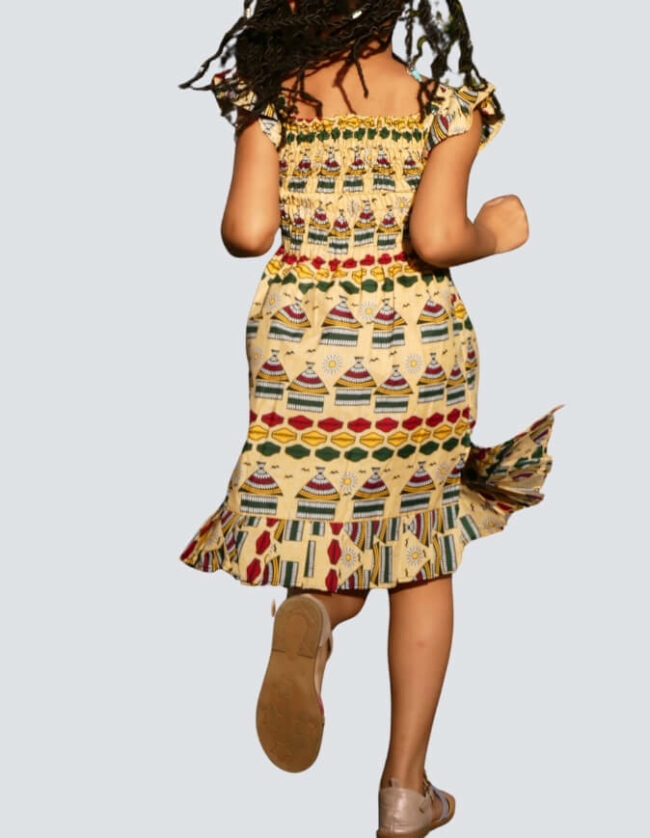 Robe Fillette lolita wax africain coton