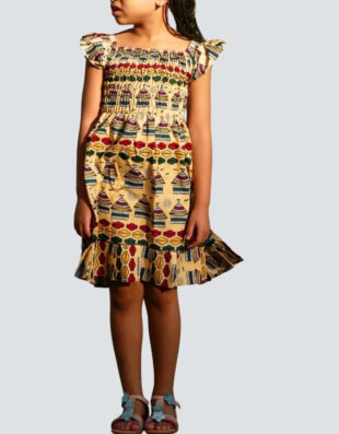 Robe Fillette lolita wax africain coton