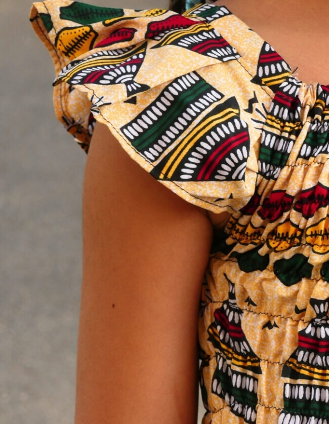 Robe Fillette lolita wax africain coton