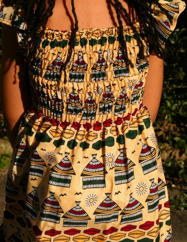 Robe Fillette lolita wax africain coton