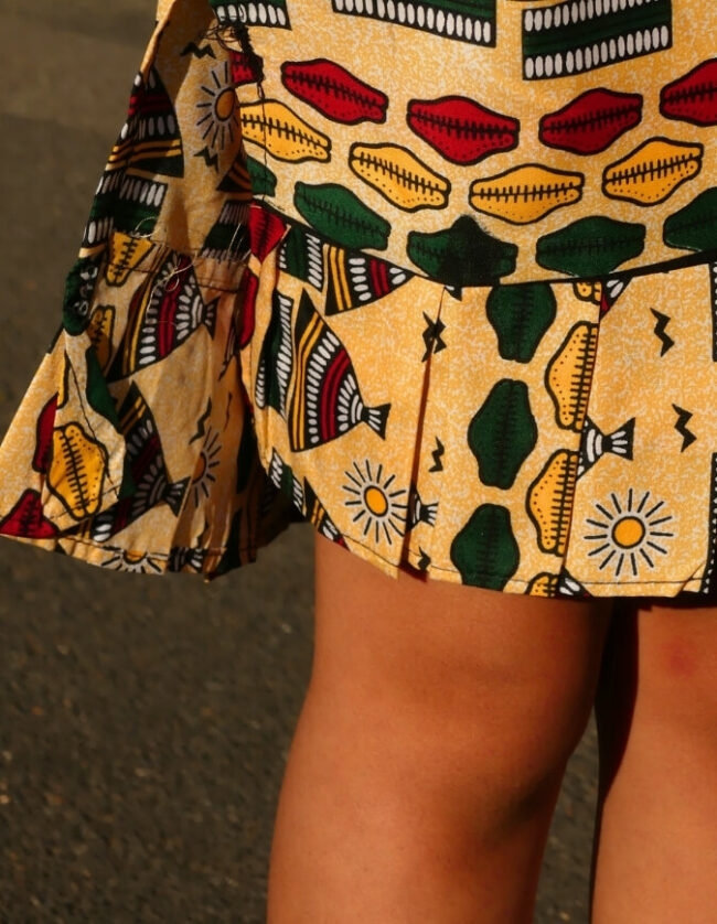 Robe Fillette lolita wax africain coton