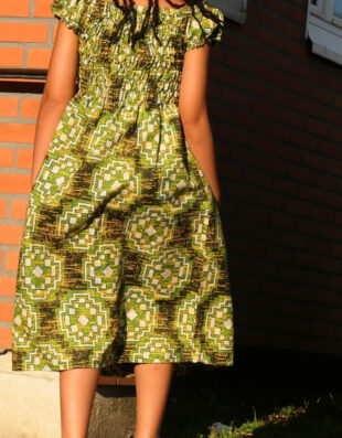 Robe Fillette Mathilde wax africain coton
