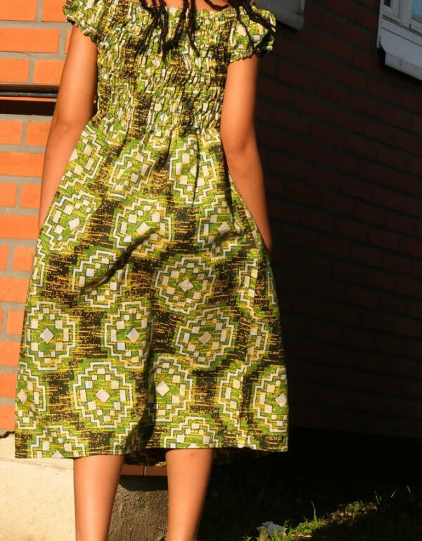 Robe Fillette Mathilde wax africain coton