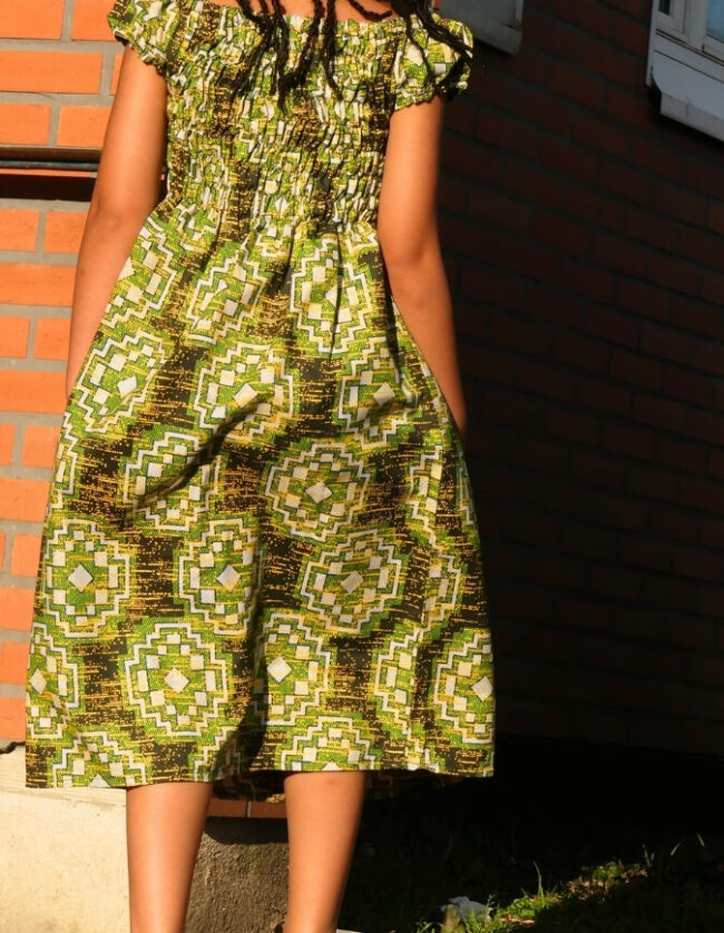 Robe Fillette Mathilde wax africain coton