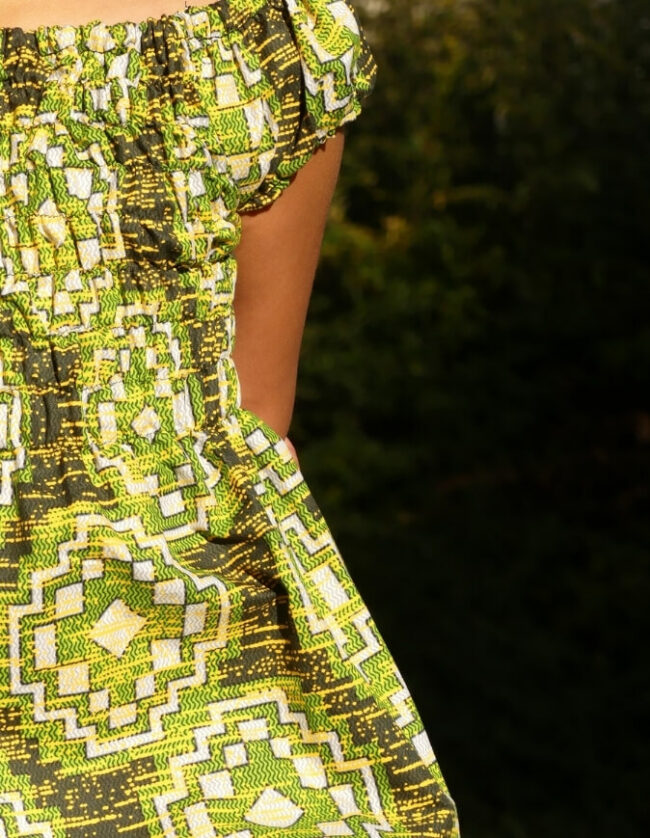 Robe Fillette Mathilde wax africain coton
