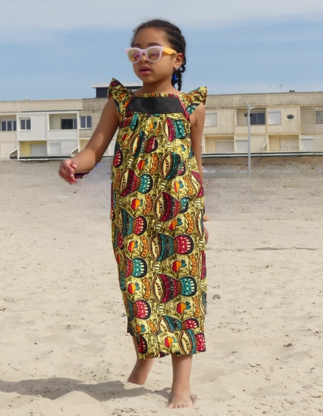 Robe fillette Troubadour WAX été en tissu africain coton