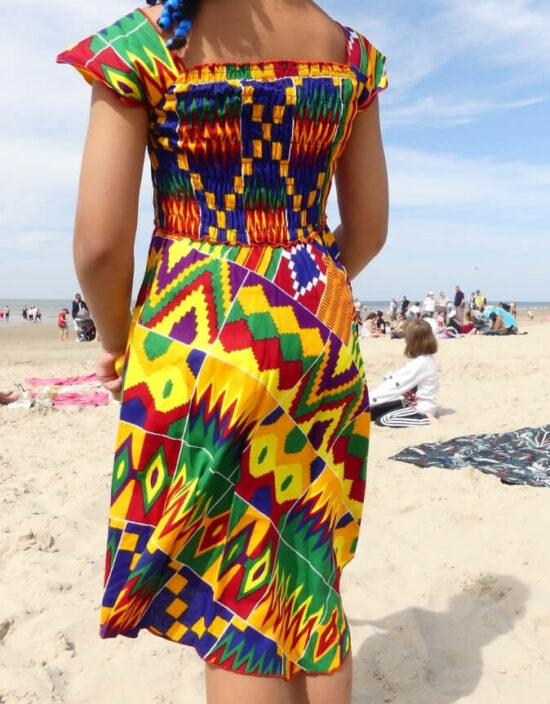 Robe fillette sarah wax africain kente