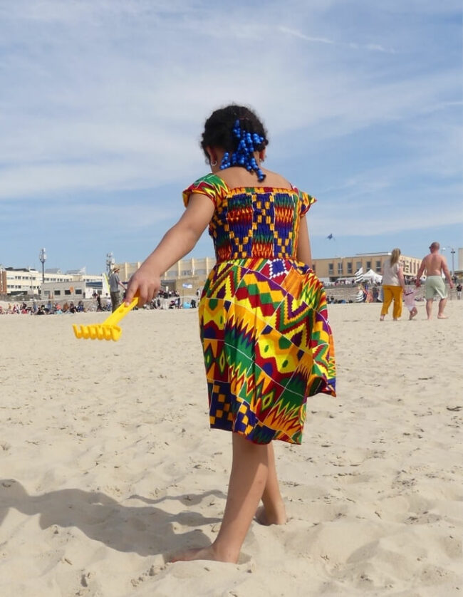 Robe fillette sarah wax africain kente