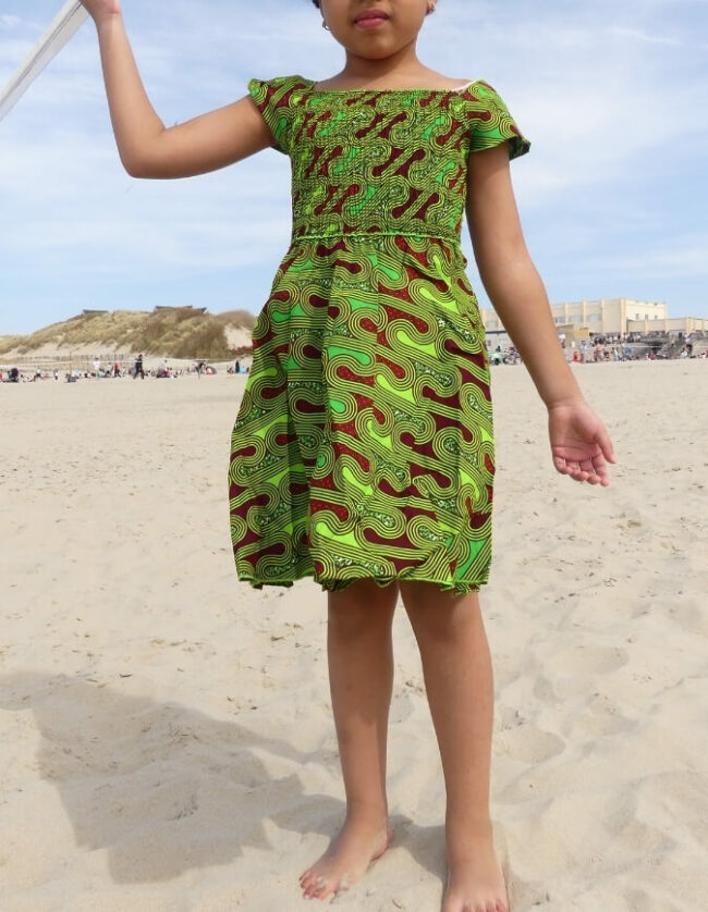 Robe fillette princesse wax africain été