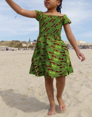 Robe fillette princesse wax africain été