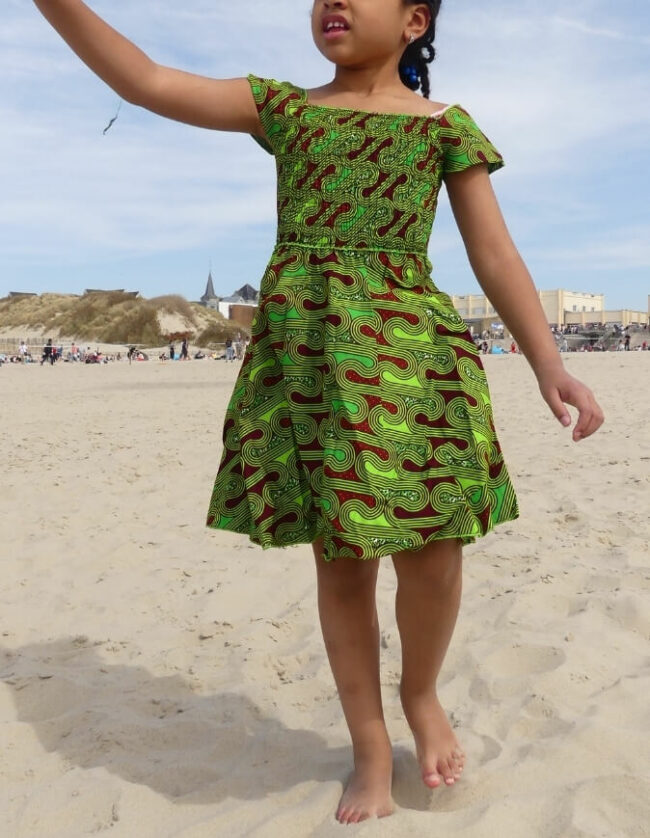 Robe fillette princesse wax africain été