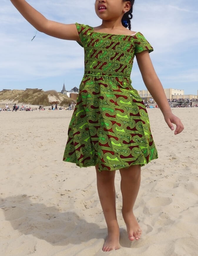 Robe fillette princesse wax africain été