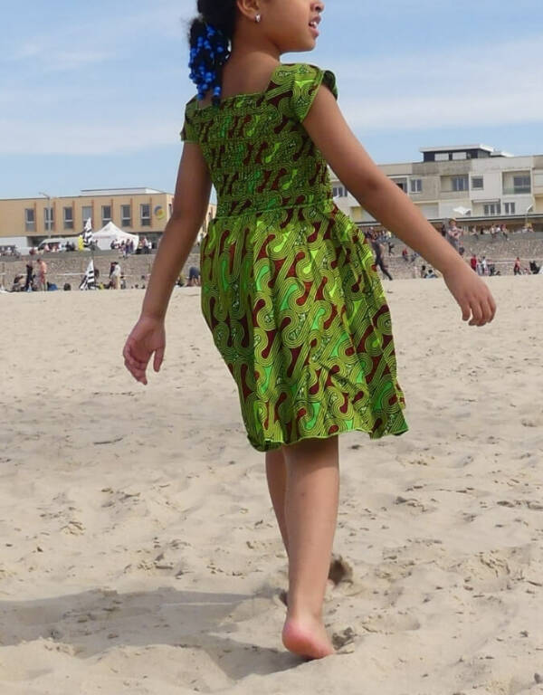 Robe fillette princesse wax africain été
