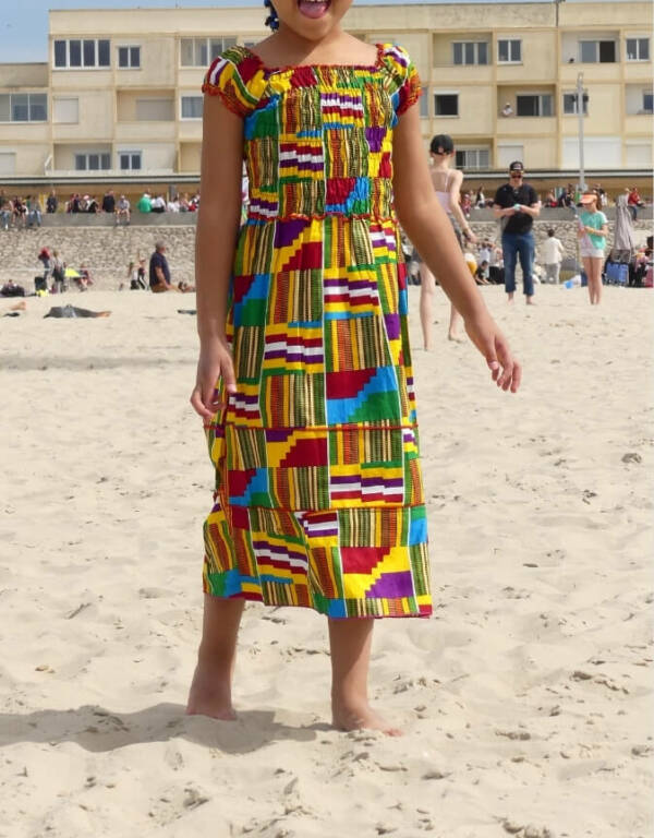 robe Fillette kente wax africain