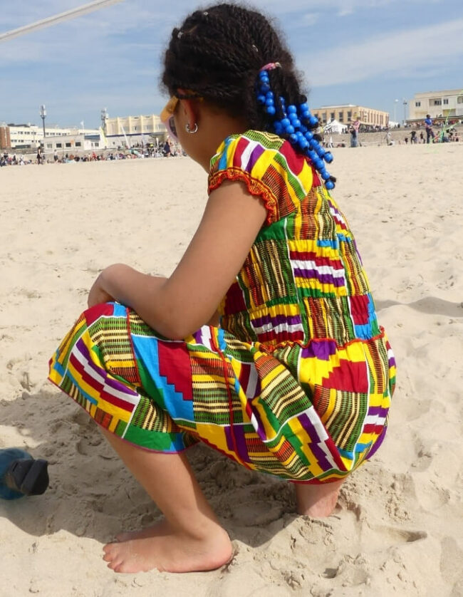 robe Fillette kente wax africain