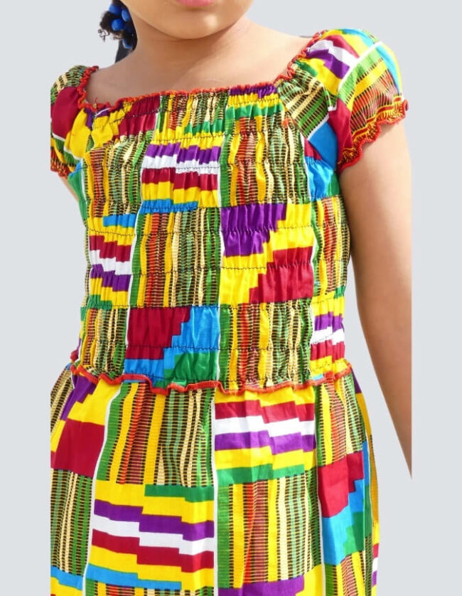 robe Fillette kente wax africain