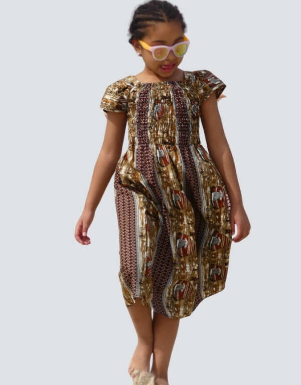 La Robe fillette jeanne wax africain été