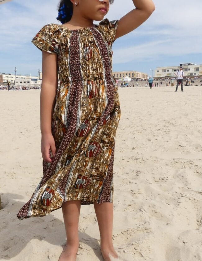 La Robe fillette jeanne wax africain été