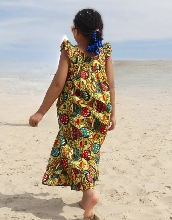 Robe fillette Troubadour WAX été en tissu africain coton